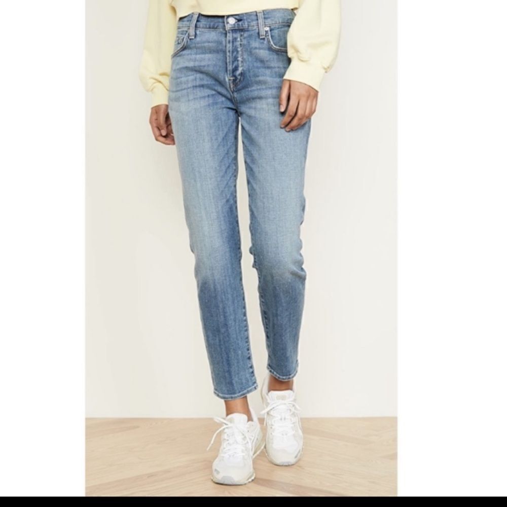 7 for All Mankind High Waist Josephina Designer Denim Jeans Size 24 Button Fly